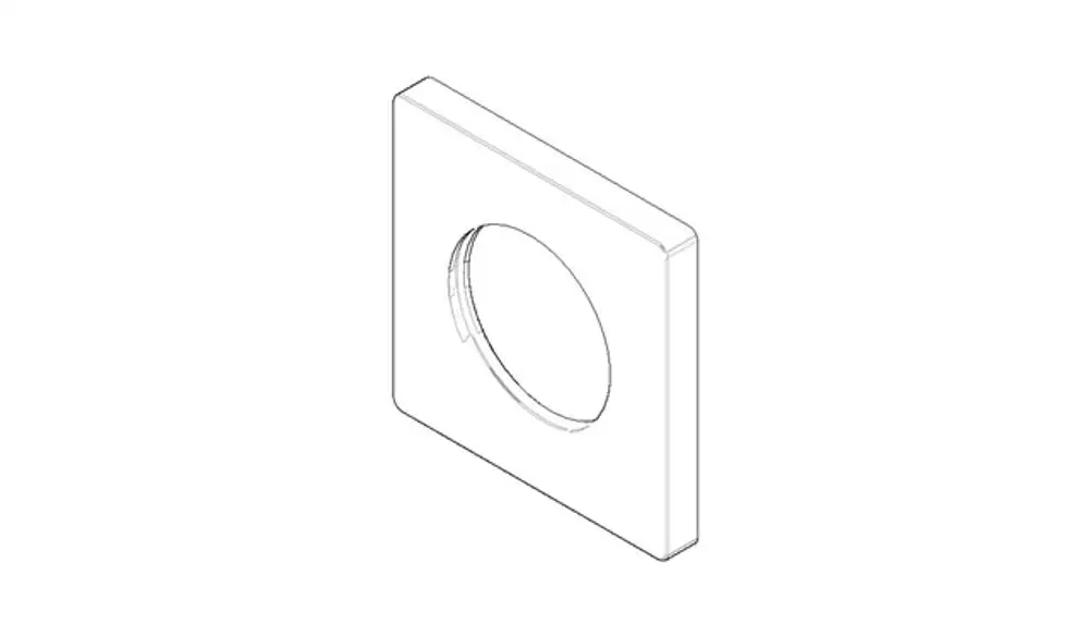 DORNBRACHT Rosette ERSATZTEILE 092771022 78 x 78 x 9 x D. 45,7 mm Chrom, 092771022-00 Galeriebild 1